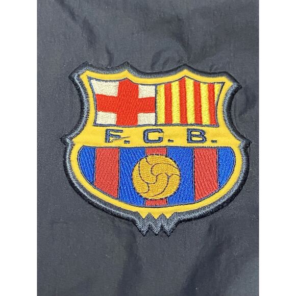 Vintage Barcelona Spain Training Top Jacket Raincoat Coat 1990's Nike Size XL - Picture 3 of 8